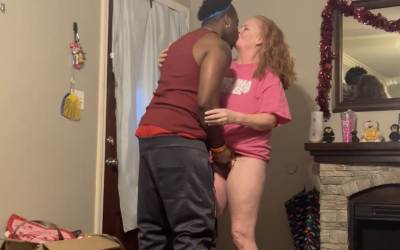 Lisa gets face fucked by a black stranger