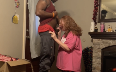 Milf gets facefucked by a black stranger